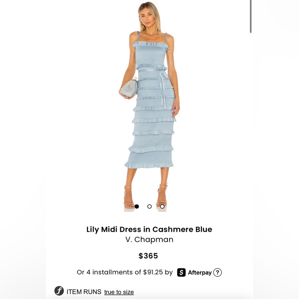 V. Chapman Lily Midi Dress in Blue